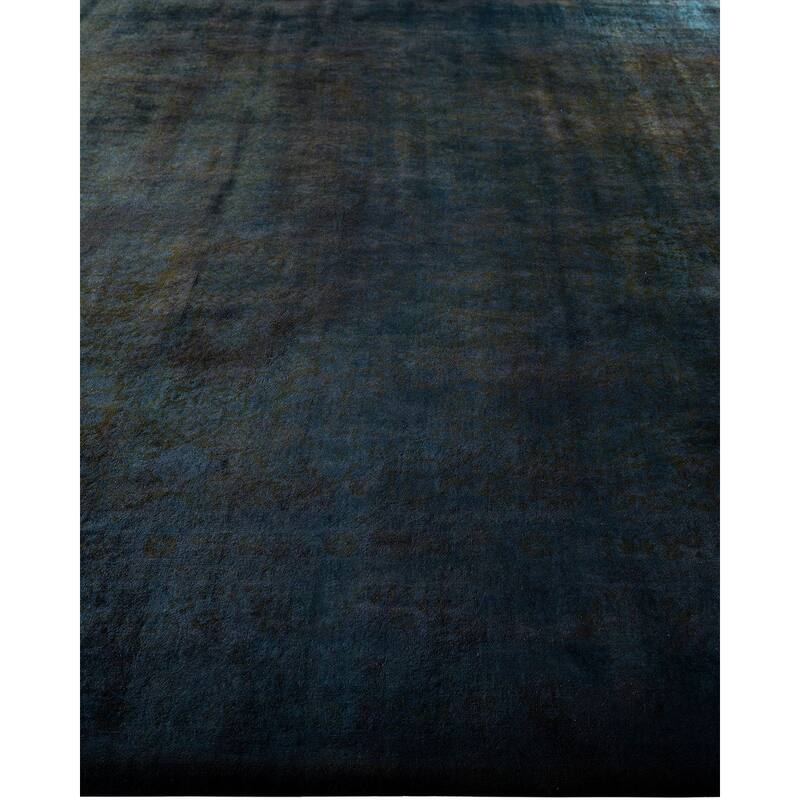 Overton Hand Knotted Wool Vintage Inspired Modern Contemporary Overdyed Brown Area Rug - 8' 1" x 16' 3"