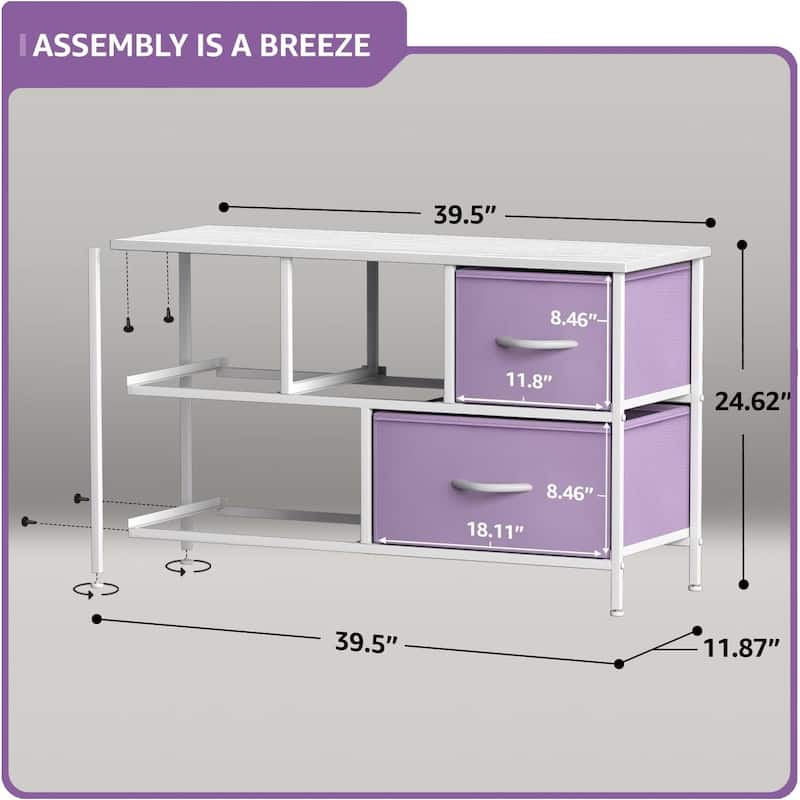 Dresser w/ 5 Drawers Furniture Storage Chest for Home, Bedroom