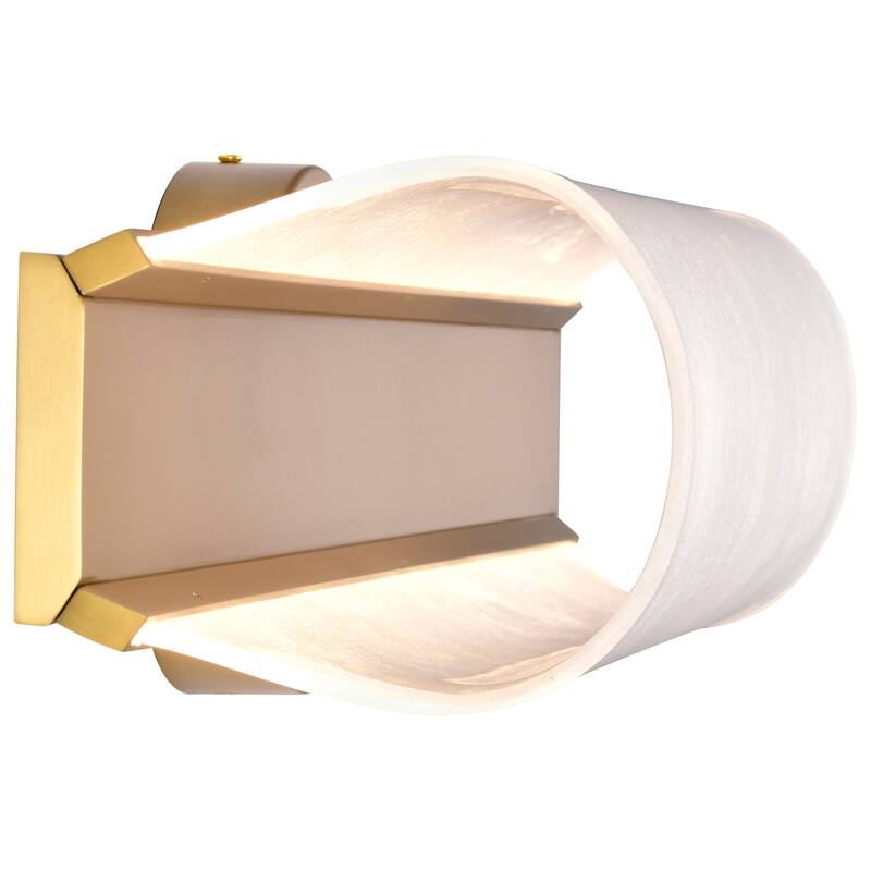 Idris LED 3 Light Wall Sconce Vintage Brass Finish Light Guide Panels - Vintage Brass