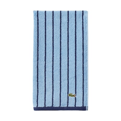 Lacoste Centre Mark Cotton Jacquard Stripe Hand Towel