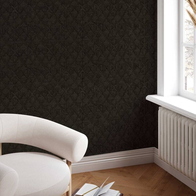 Tempaper Hoffmann Faux Sisal Textured Peel and Stick Wallpaper by Jeremiah Brent