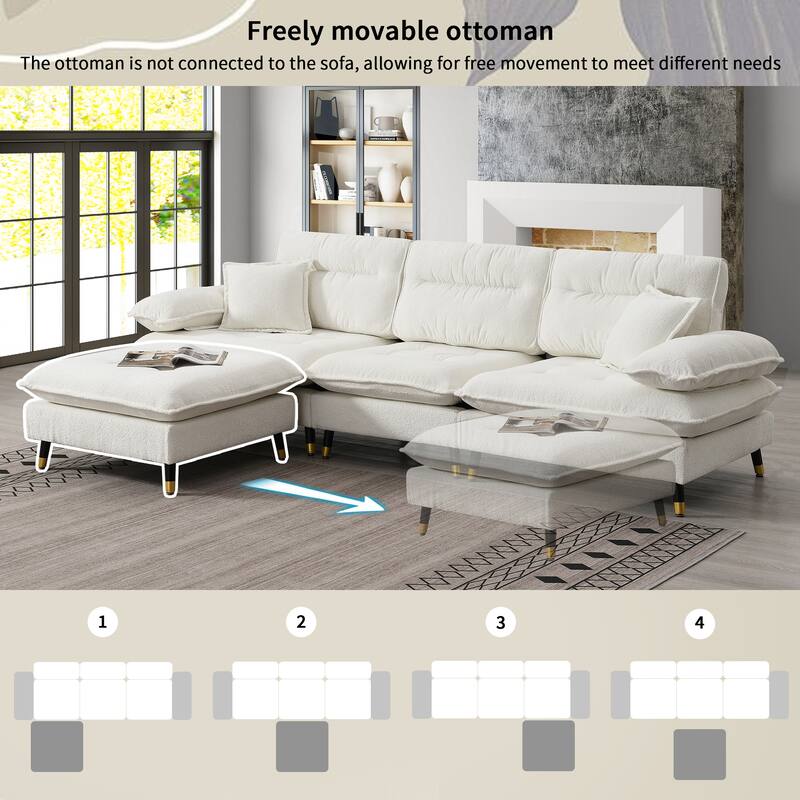 L shaped Convertible Sectional Sofa