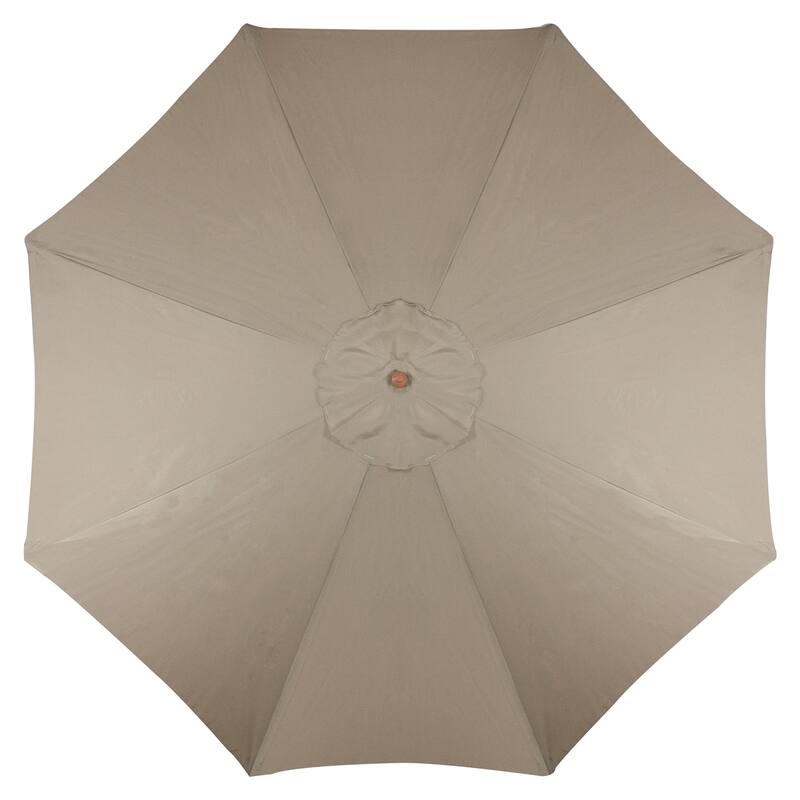 9ft Outdoor Patio Market Umbrella with Wooden Pole