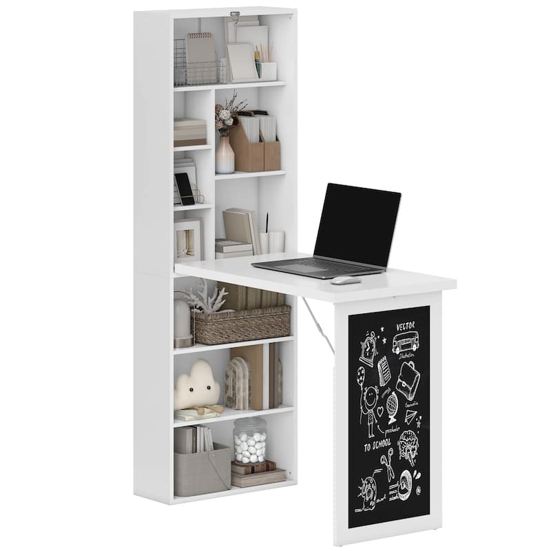 Fold-out Convertible Office Desk, Wall Mount Computer Desk