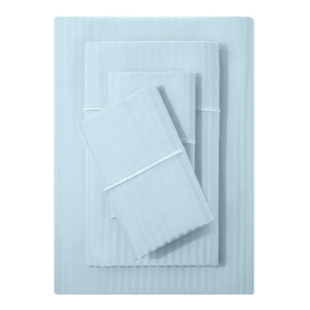 Feather and Stitch NY 500 Thread Count Sateen Sheet Set Cotton Silky Soft Deep Pocket Breathable Bedding