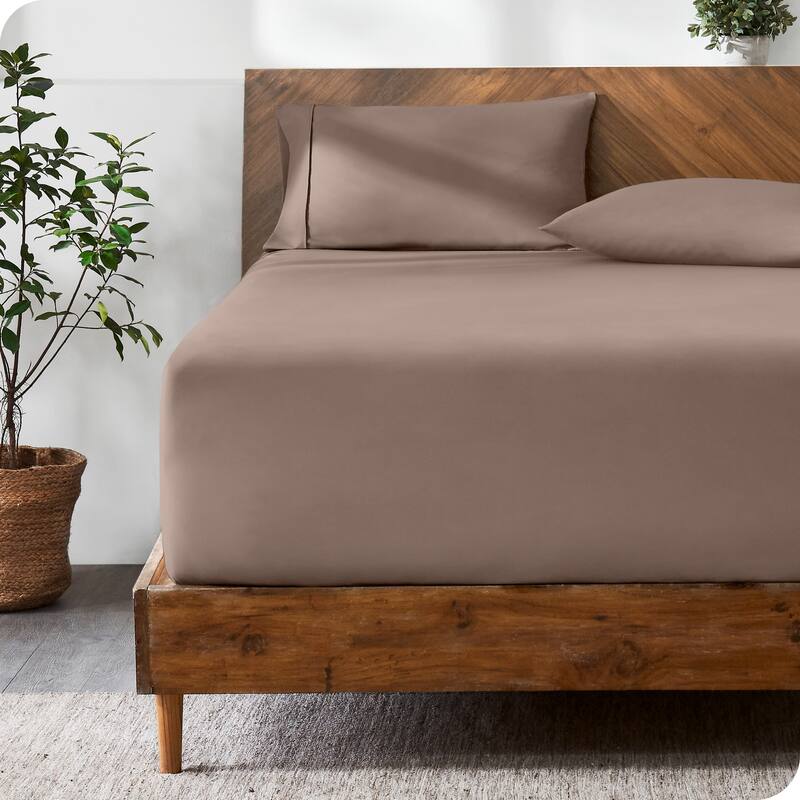 Bare Home Ultra-Soft Microfiber 22 Inch Extra Deep Pocket Fitted Sheet - King - Taupe