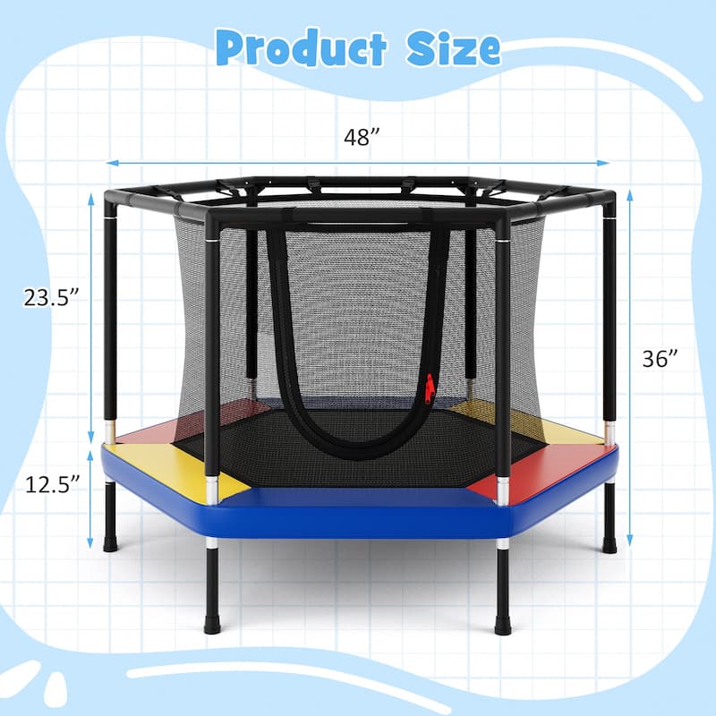 Gymax 48'' Recreational Trampoline for Kids 4 FT Indoor & Outdoor