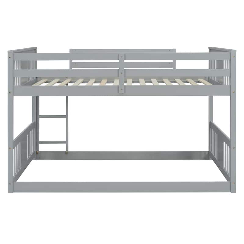 Roomfitters Full Over Full Bunk Bed with Ladder, Space-Saving Design for Two Sleepers, Functional Wood Frame