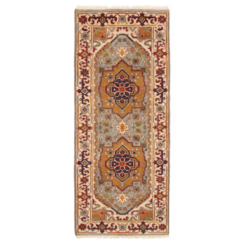 ECARPETGALLERY Hand-knotted Serapi Heritage Light Blue Wool Rug - 2'6 x 5'11 - Light Blue - 2'6 x 5'11