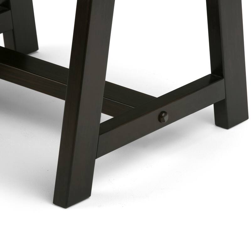 WYNDENHALL Hawkins Solid Wood 22-inch Square Retro Modern Side Table - 22 W x 22 D x 20 H