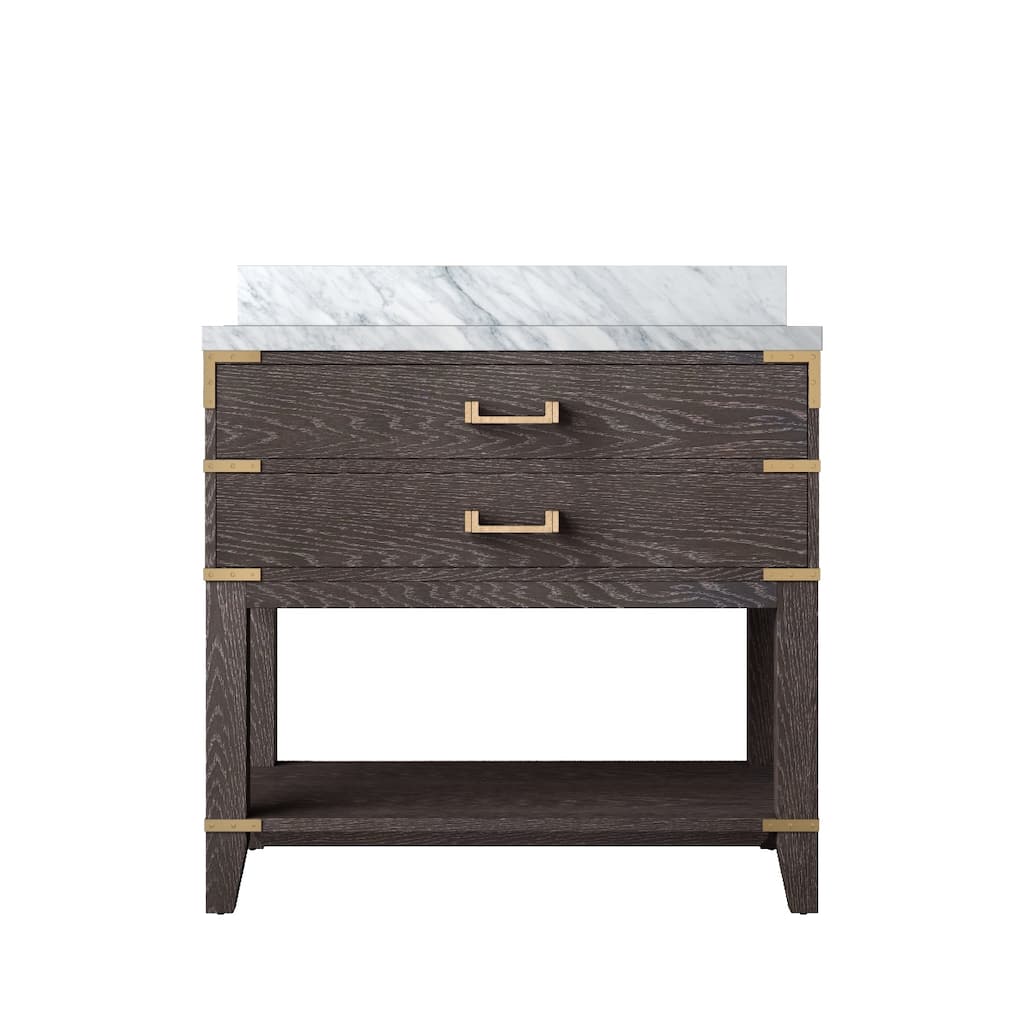 Norwalk Bath Vanity with Carrara Marble Top and Sink