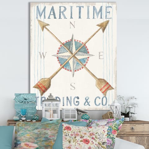 Porch & Den "RW Floursack Nautical VI" Cottage Canvas Wall Art