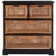preview thumbnail 2 of 4, SAFAVIEH Jackson Black 4-drawer Wicker Basket Storage Unit