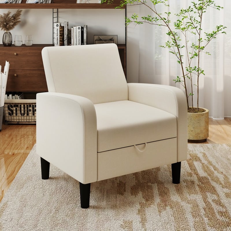 Versatile Single Sofa Chair with Hidden Storage Accent Chair - N/A