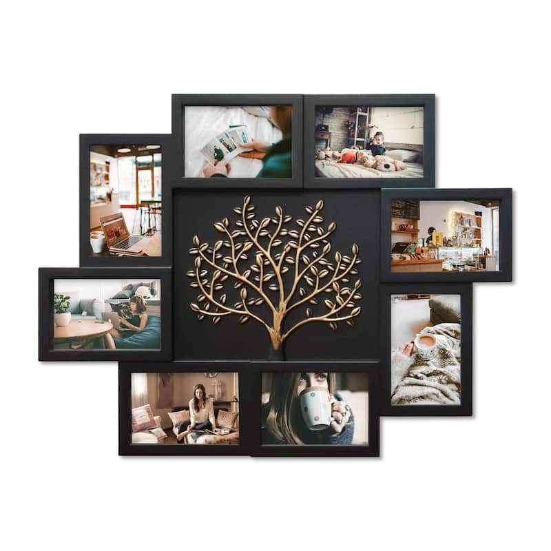 HELLO LAURA 8 Opening 4x6 Picture Frame Collage Family Tree Wall Hanging