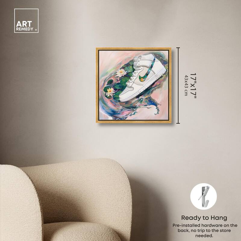 Lilypads Sneaker Splash Canvas by Art Remedy