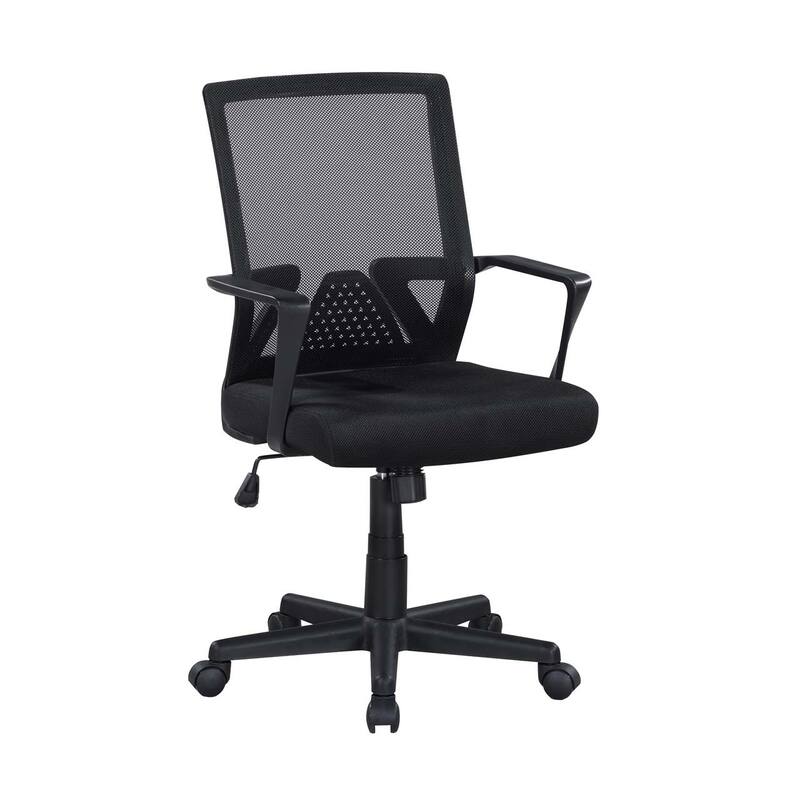 Ergo Mesh Office Chair-Breathable Mid-Back Mesh Desk Chair - Black