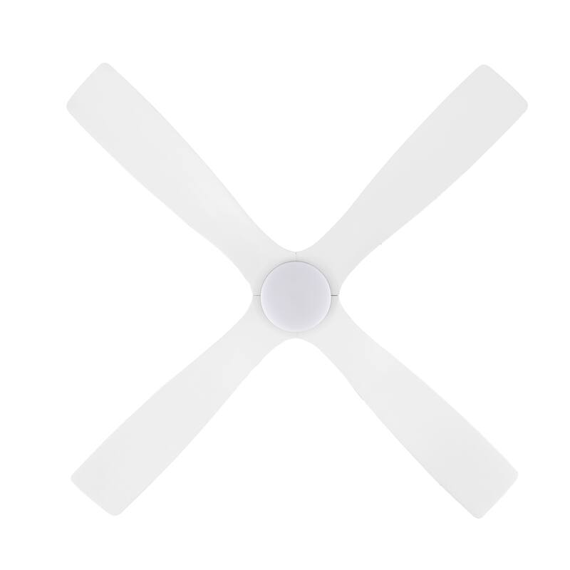 WINGBO 60" Flush Mount DC Ceiling Fan with Lights, 4 Reversible Blades, Hugger Low Profile Indoor Ceiling Fan