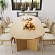 preview thumbnail 12 of 22, Solid Wood 79'' Oval Dining Table for 8 People Nordic style - 79*33.5