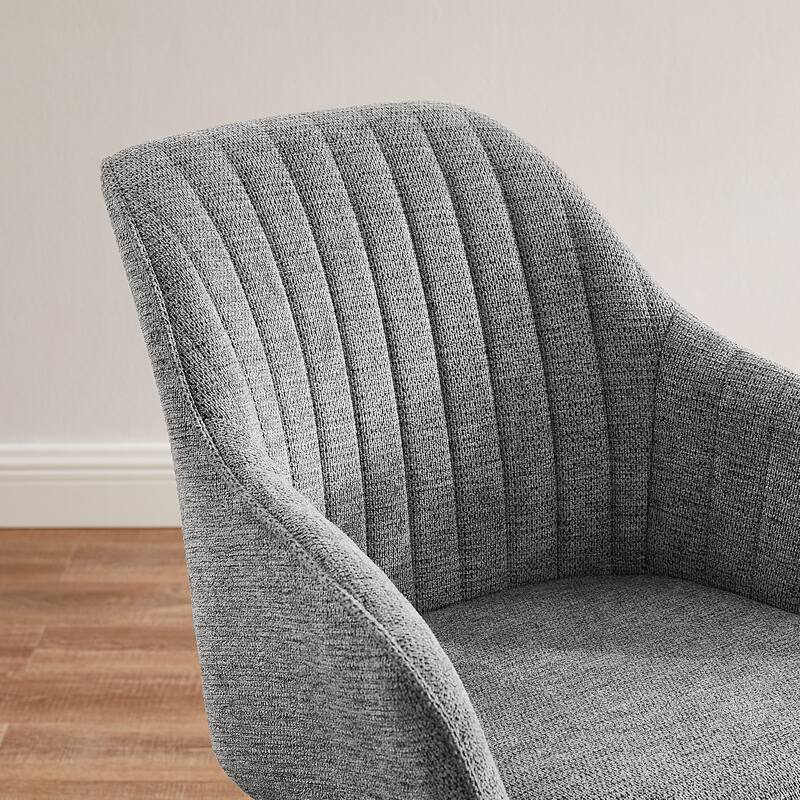 Art Leon Modern Home Office Swivel Arm Accent Chair with Wood Legs