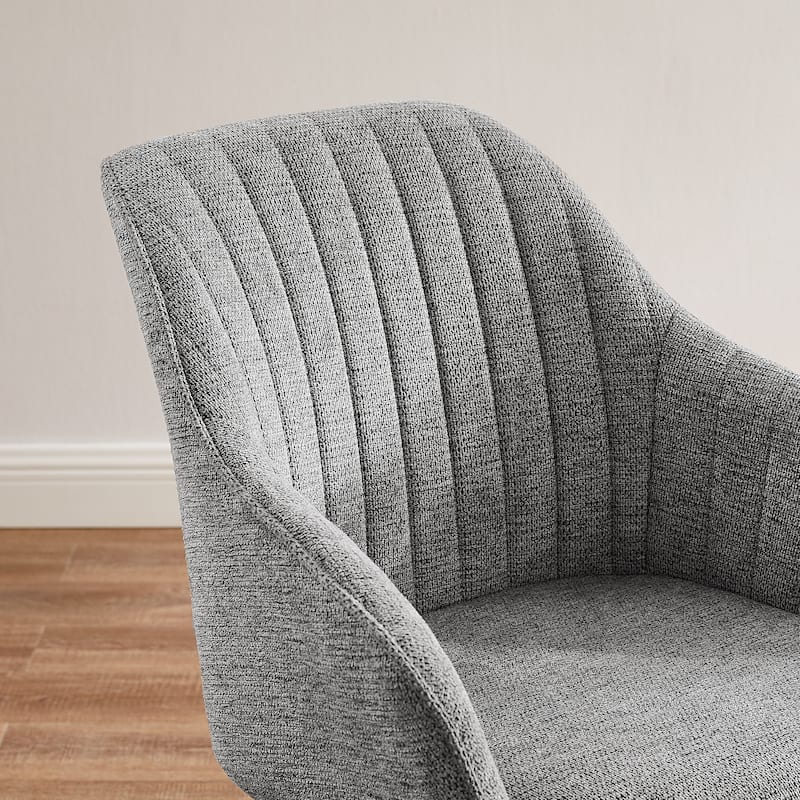 Art Leon Set of 2 Mid-century Swivel Dining Chairs with Wood Legs