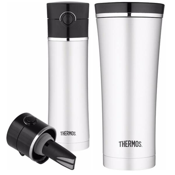 Shop Thermos Vacuum Insulated Tea Infuser Drink Bottle Sipp Travel Tumbler Bundle Overstock 18779051
