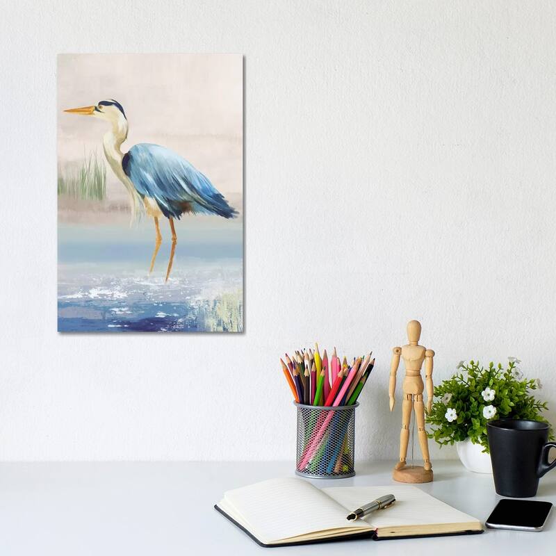 iCanvas "Heron On The Beach II" by Aimee Wilson Canvas Print - 12x8x0.75