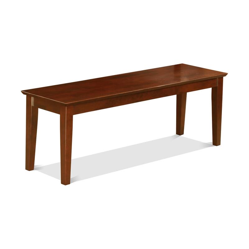 HomeStock 6-Piece Rectangle Mahogany Finish Solid Wood Top Dining Table with 1 Bench, 4 Chairs with Lattice Back