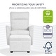 preview thumbnail 4 of 5, Evolur Aria Upholstered Plush Seating Glider Swivel with Ottoman - Fog Grey