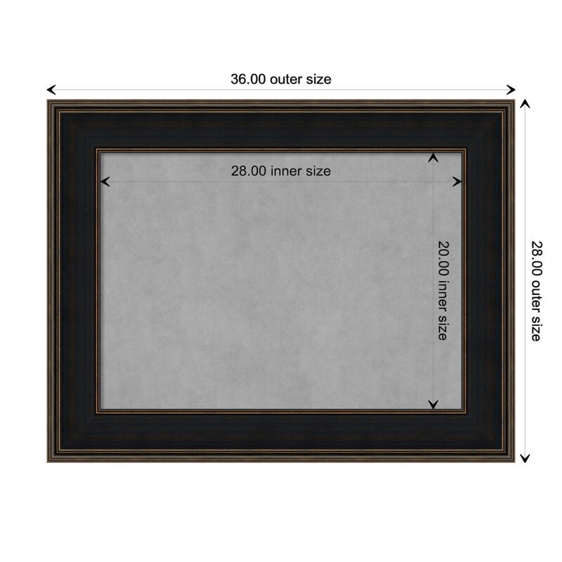 Amanti Art Mezzanine Espresso Framed Magnetic Board - Board Size 28x20