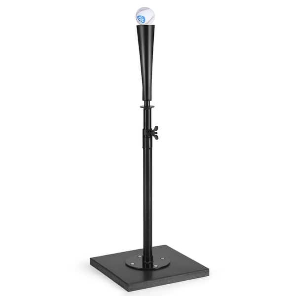 slide 2 of 3, 36 Inch Adjustable Heavy Duty Batting Tee for Baseball Black