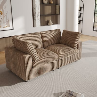 78" Cloud Sectional Couch, Modular Sofa, Plush Soft Deep Seat Couch for Living Room