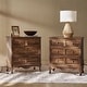 preview thumbnail 2 of 22, Pallantium Farmhouse 30"Tall Distressed 3-Drawer Nightstand With Solid Wood Legs and Adjustable Feet Set Of 2 by HULALA HOME