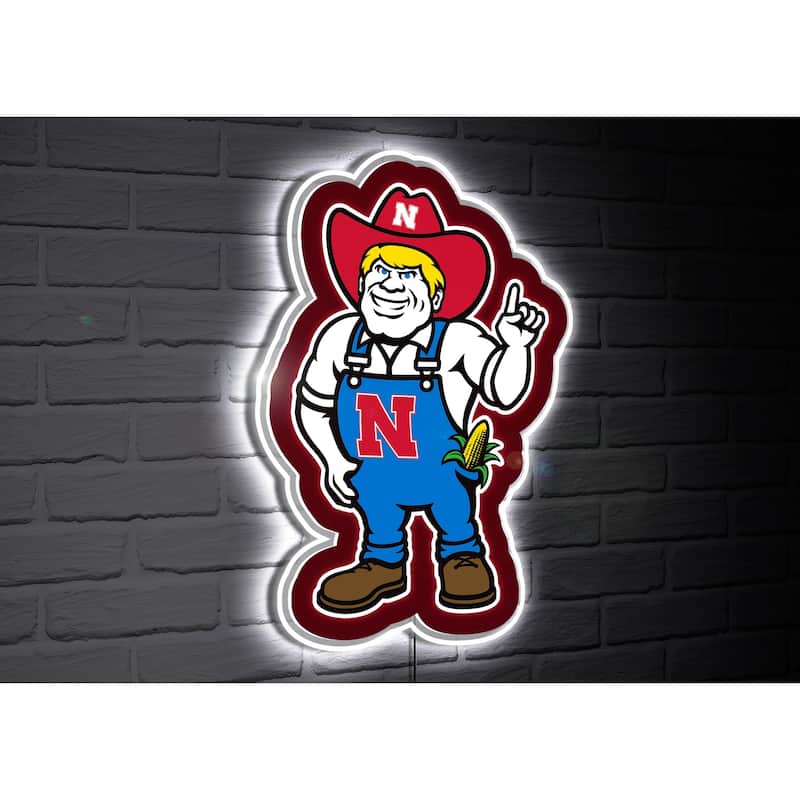 University of Nebraska College Mascot Plug-In LED Lighted Sign
