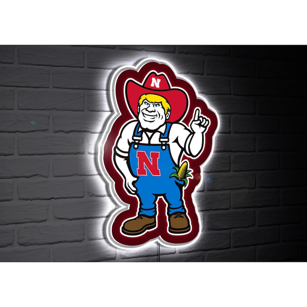 University of Nebraska College Mascot Plug-In LED Lighted Sign