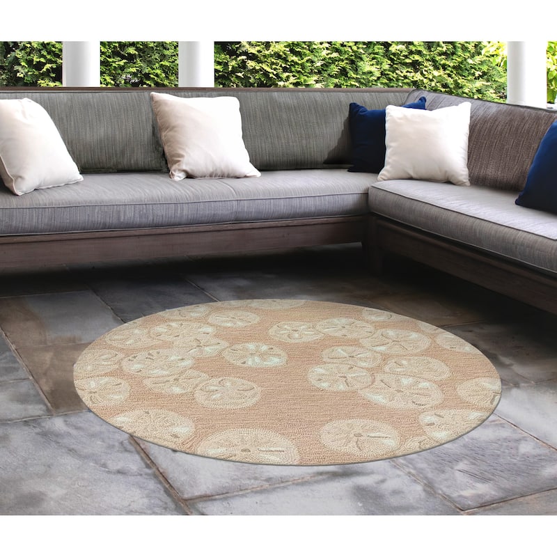 Liora Manne Capri Sea Biscuit Indoor/Outdoor Area Rug Seafoam 1'8" x 2'6"