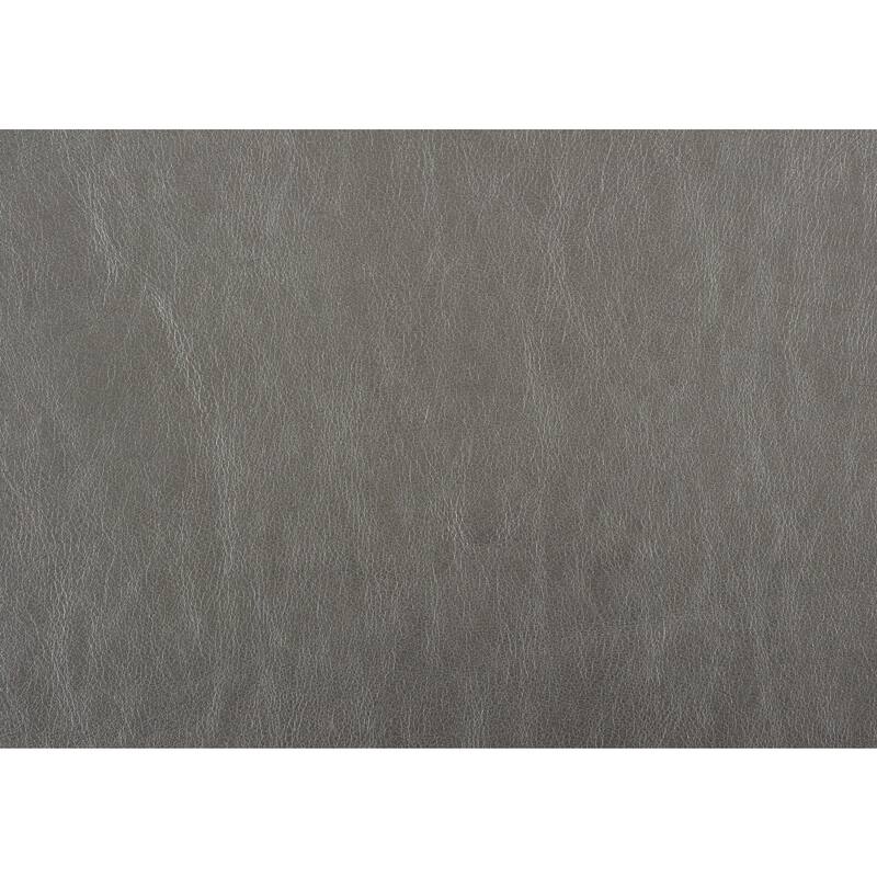 Rosalinda Silver Gray LED Faux Leather Upholstered Storage Platform Bed