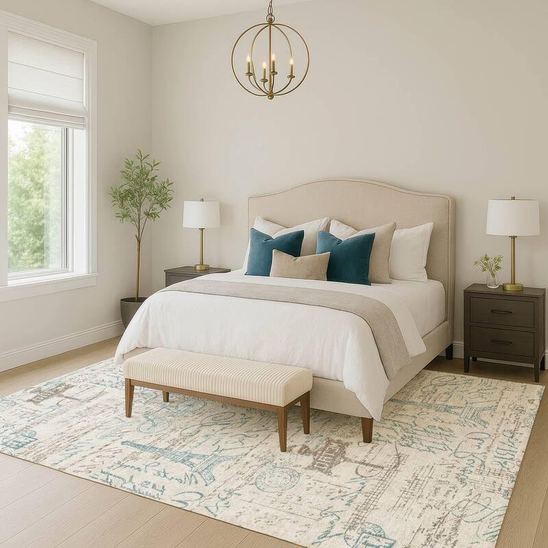 Machine Washable Indoor/ Outdoor Paris Chic Chantille Rug