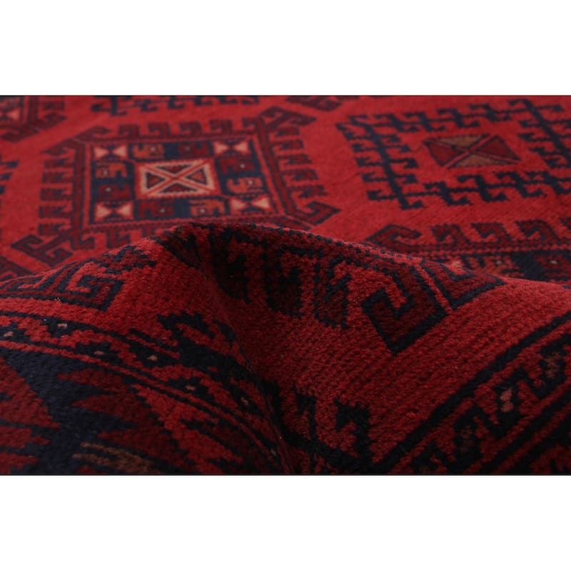 ECARPETGALLERY Hand-knotted Khal Mohammadi Red Wool Rug - 4'1 x 6'4