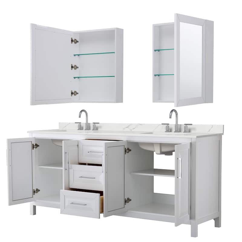 Wyndham Collection WCV252580D-QTZ-US3MED Daria 80" Free Standing