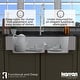 preview thumbnail 60 of 59, Karran Retrofit Farmhouse Quartz 34 in. Double Bowl 60/40 Sink Kit