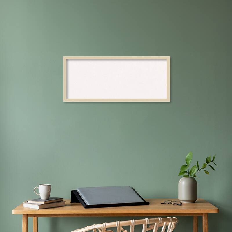 Svelte Wood Framed White Corkboard Bulletin Board
