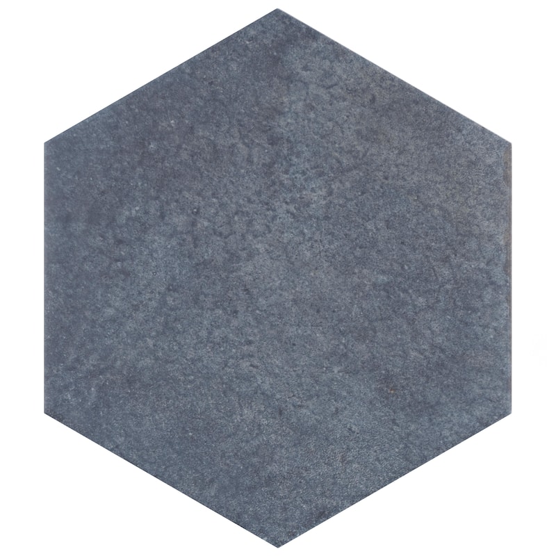 Merola Tile Heritage Hex Indigo 7" x 8" Porcelain Floor and Wall Tile