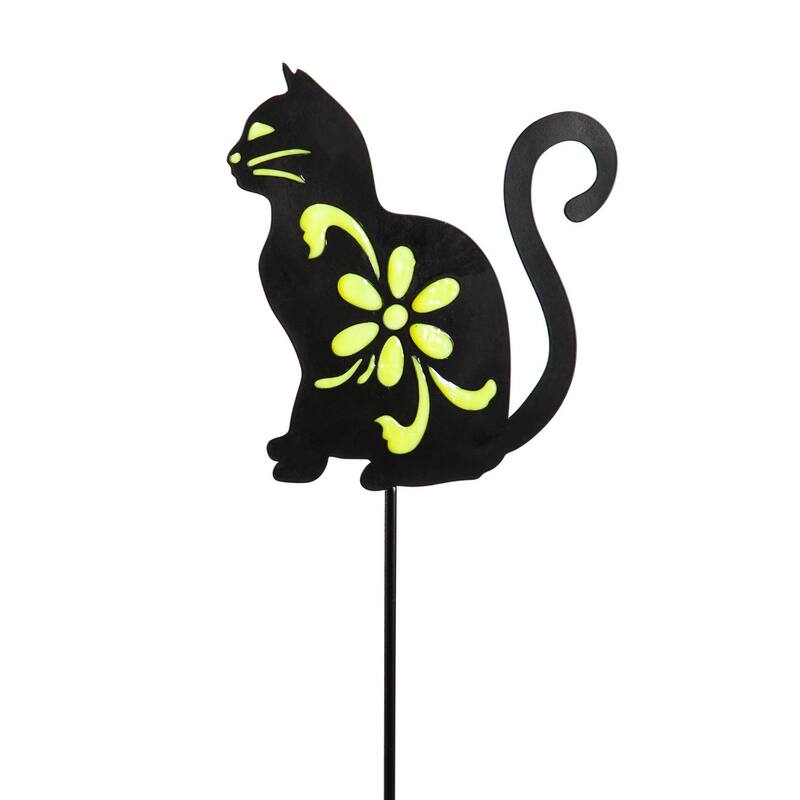 37 in. Glow in the Dark Cat Garden Stake