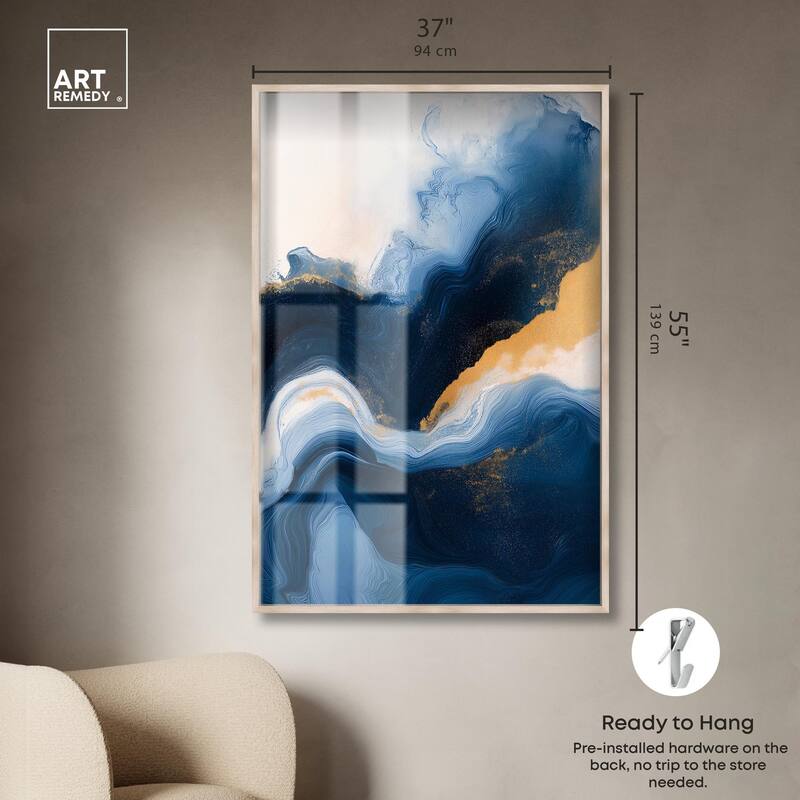 Blue Deep III Shadowbox by Art Remedy
