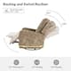 Arlette Contemporary Floral Manual Swivel Recliner with Tufted Back