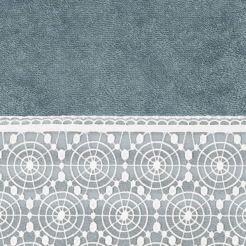 Authentic Hotel and Spa 100% Turkish Cotton Arian 3PC Cream Lace Embellished Towel Set