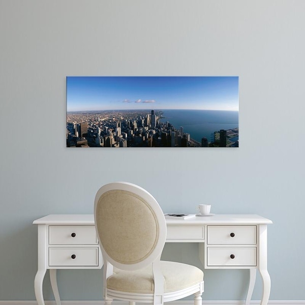Easy Art Prints Panoramic Images's 'Chicago skyline' Premium Canvas Art