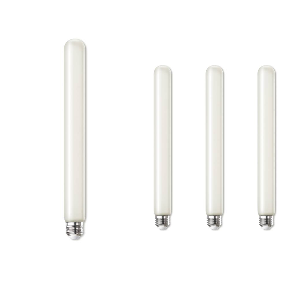 Bulbrite LED Filament Pack of (4) 5 Watt Dimmable 11 Inch T9 Light Bulb with Frost Glass Finish and Medium (E26) Base