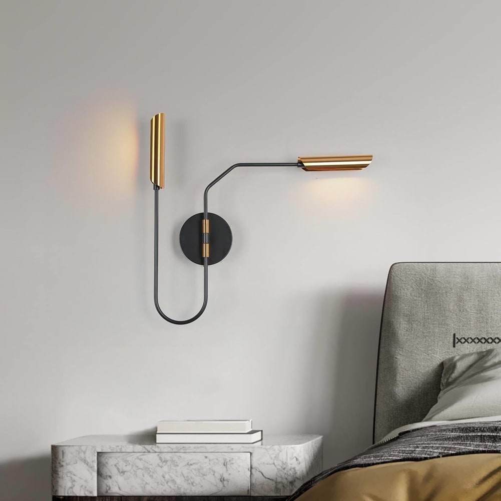 Mid century wall 2025 sconce plug in